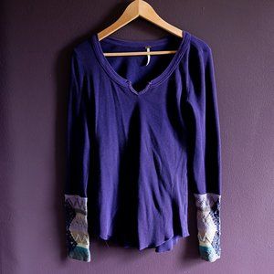 Free People Purple Cotton Top
